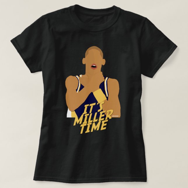Camiseta É o Reggie Miller Time (Frente do Design)