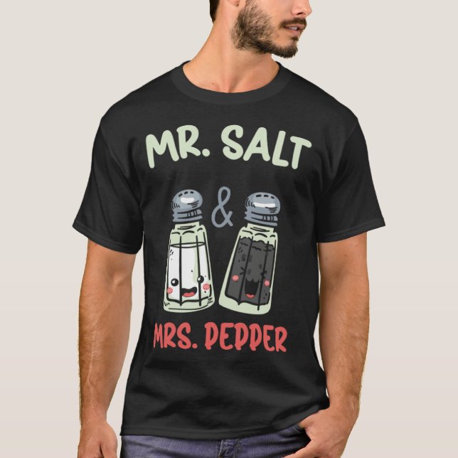 Camiseta É o Sr. Sal e Pimenta Condimentos Brancos Sal (Frente)