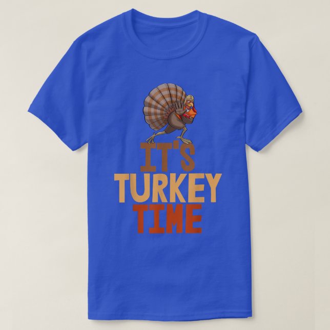 Camiseta É o tempo da Turquia Engraçado Turquia Comida mulh (Frente do Design)