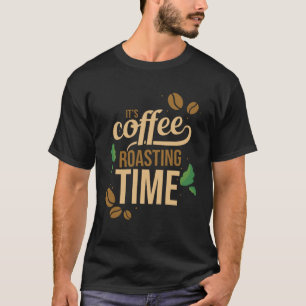 Camiseta É o tempo de assar café, torradeira e baris