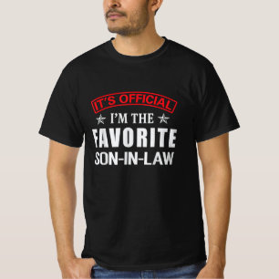 Camiseta É oficial eu sou o genro favorito engraçado