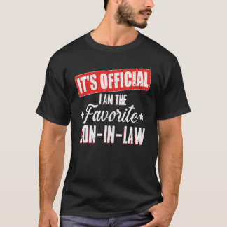 Camiseta É oficial Eu sou o genro favorito, engraçado 1