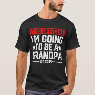 Camiseta É oficial que eu vou ser um vovô 2024 novo