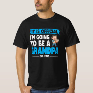 Camiseta É Oficial que eu vou ser um vovô no final de 2025