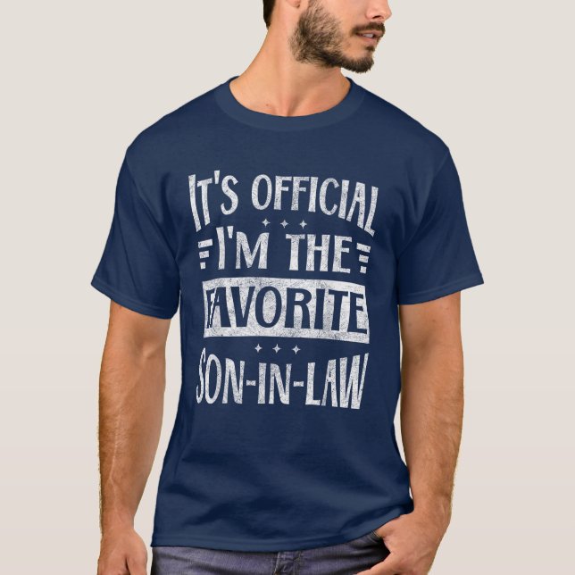 Camiseta É oficial que sou o genro favorito (Frente)