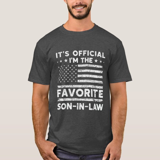 Camiseta É oficial, sou o genro favorito (Frente)