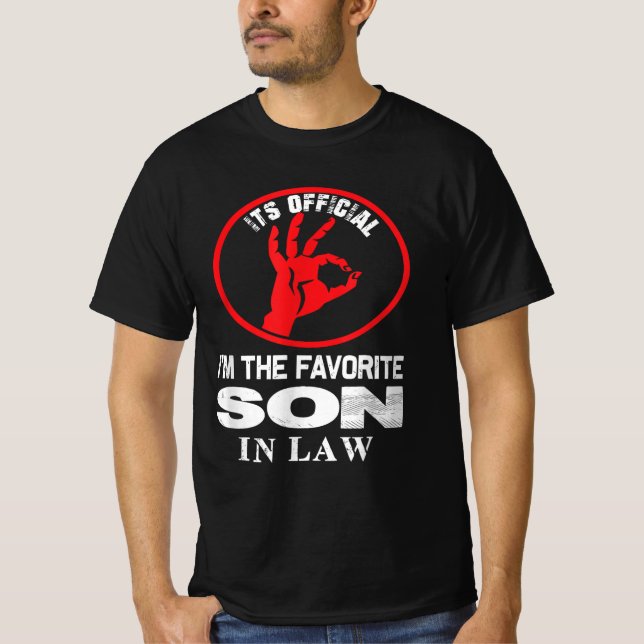 Camiseta É oficial, sou o genro favorito (Frente)