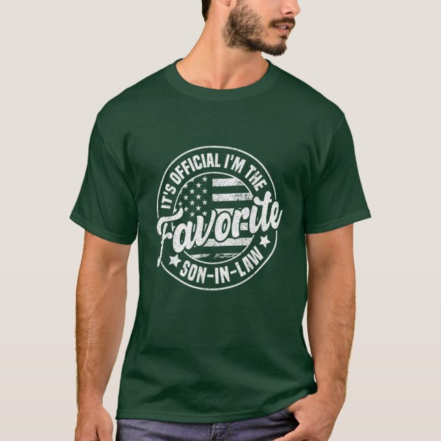 Camiseta É oficial, sou o genro favorito. (Frente)