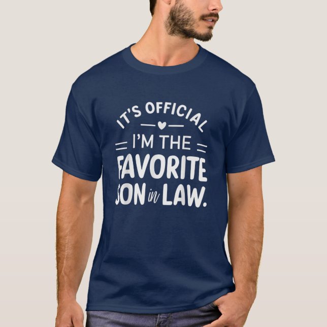 Camiseta É oficial, sou o genro favorito (Frente)