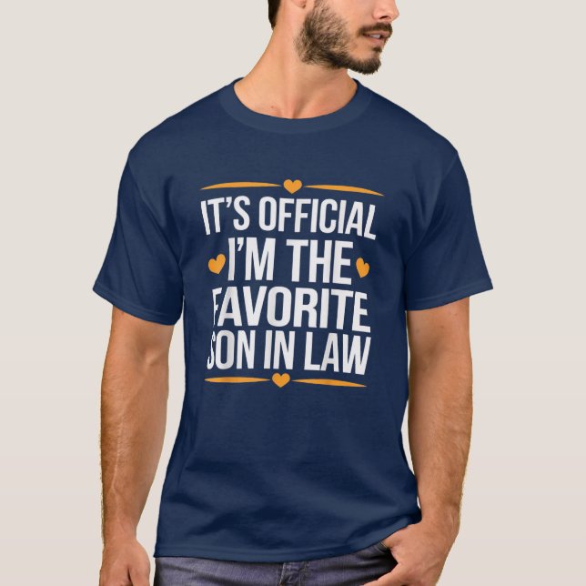 Camiseta É oficial, sou o genro favorito (Frente)