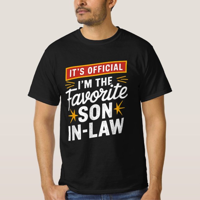 Camiseta É oficial, sou o genro favorito. (Frente)