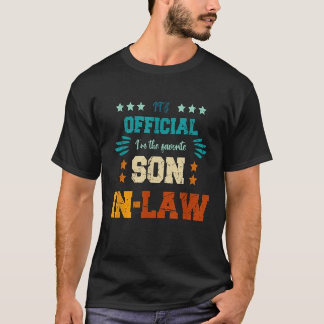 Camiseta É oficial, sou o genro favorito (Frente)