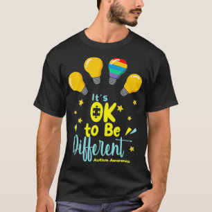 Camiseta É OK Ser Diferente Coisa De Consciência Do Autismo