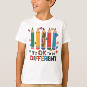 Camiseta É OK ser Diferente Conscientização do Autismo Prof