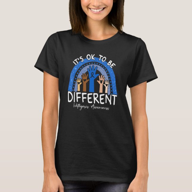 Camiseta É Ok Ser Diferente Conscientização sobre Ictiose (Frente)