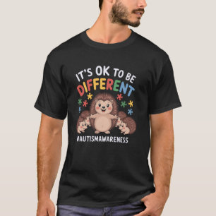 Camiseta É OK Ser Diferente Ouriço Conscientização do Autis