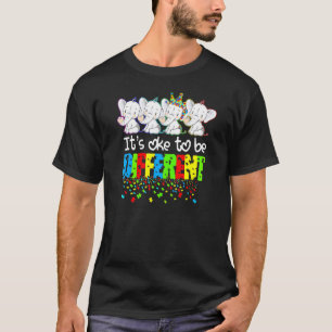 Camiseta É Ok Ser Diferente Puzzle Elefante Autismo Conscie