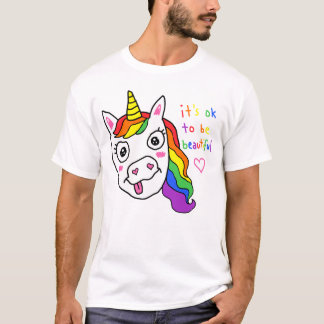 Camiseta É Ok Ser Um Unicórnio Engraçado e Bobalhão do Arco