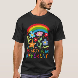 Camiseta É Okay Ser Diferente Autismo Crianças Professores