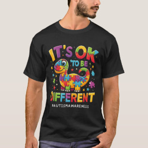 Camiseta É Okay Ser Diferente Conscientização do Autismo T 