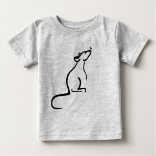 Camiseta É onsie do logotipo do mundo de um rato