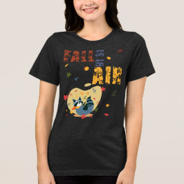 Camiseta É Outono no Ar Guaxinim Outono