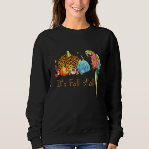 Camiseta É Outono Pessoal Papagaio Fofo Cachecol de Outono
