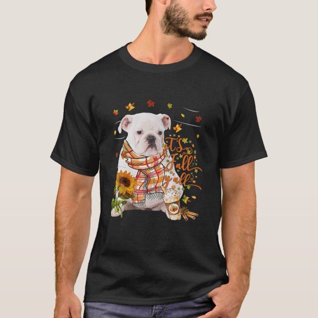 Camiseta É outono Todos Cachorros Ingleses (Frente)
