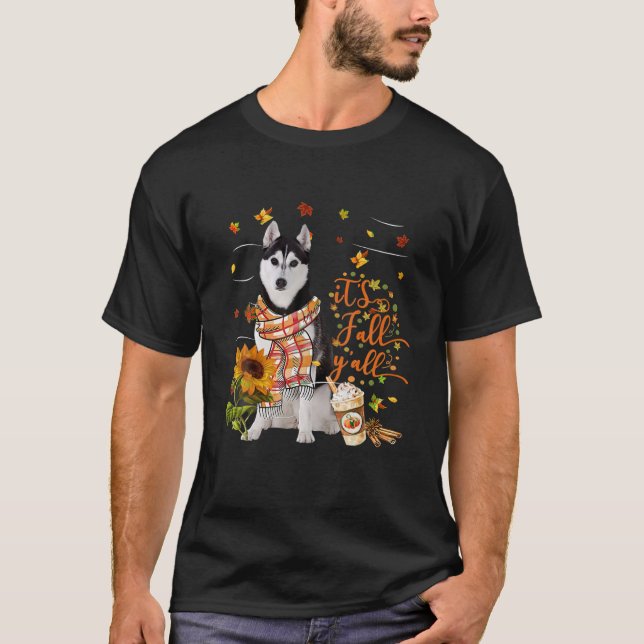 Camiseta É outono Todos Cachorros Roucos Dia de Ação de Gra (Frente)