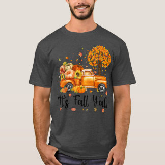 Camiseta É outono Vocês todos caminhões Pumpkin Autumn Tree