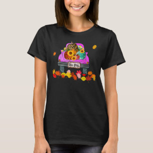 Camiseta É outono Vocês todos Pumpkin Truck Leopard Impress