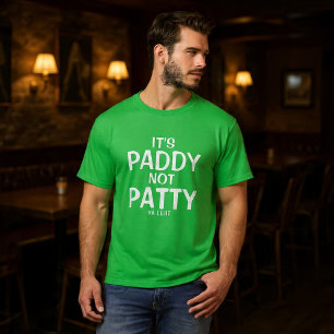 Camiseta É Paddy Não Patty Seu Idiota Divertido Irlandês