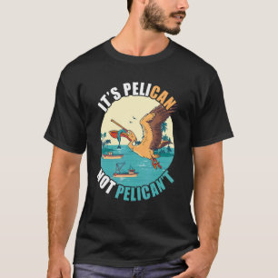 Camiseta É Pelicano Tropical Ave  Ilha do Pássaro Barco Pei