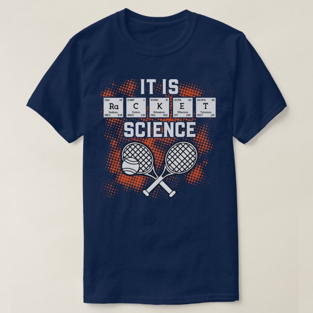 Camiseta É Periódico Jogador de Tênis Engraçado pela Racket (Frente do Design)