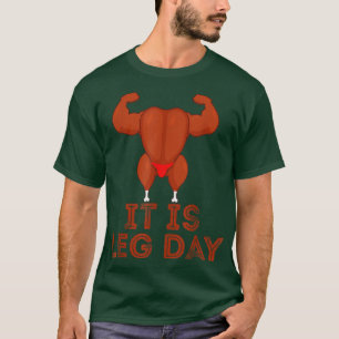 Camiseta É Perna Dia Perna Perna Pernas Trocadilhadas Ação