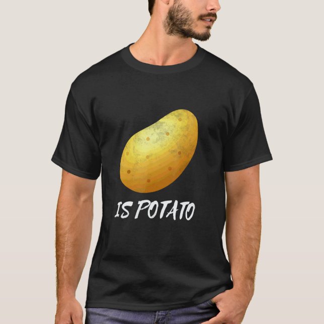 Camiseta É Piada de Batata Para Fã de Batatas Veganos (Frente)