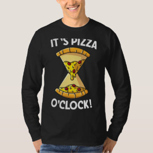 Camiseta É Pizza O'clock Pizza em forma de ampulheta