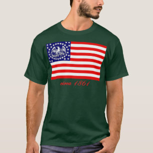 CAMISETA E PLURIBUS BANDEIRA REGIMENTAL DA GUERRA CIVIL UNU