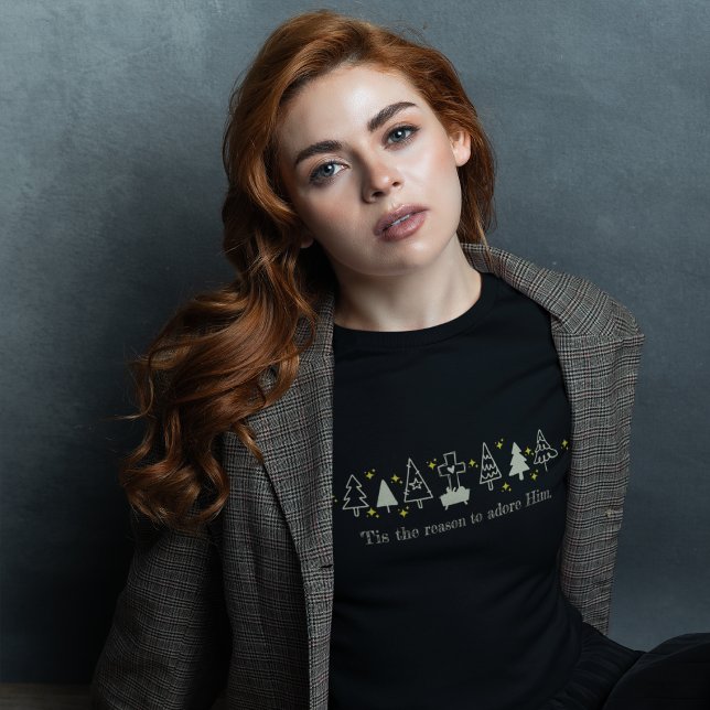 Camiseta É POR ISSO QUE A Natividade Natal Cristã É Negra (Criador carregado)