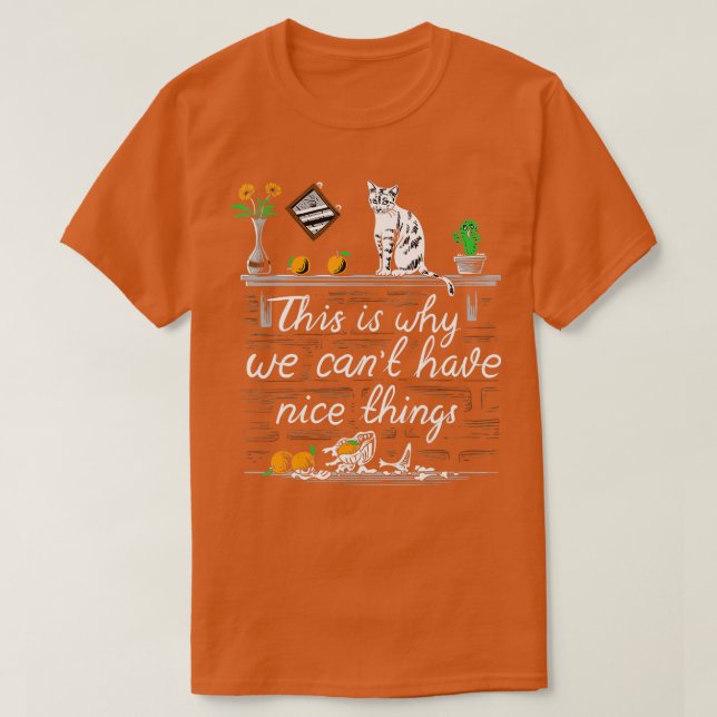 Camiseta É por isso que não podemos ter coisas boas que faç (Frente do Design)