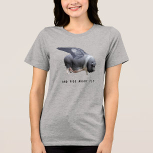 Camiseta E Porcos Poderiam Voar Citação Engraçada e Sarcást