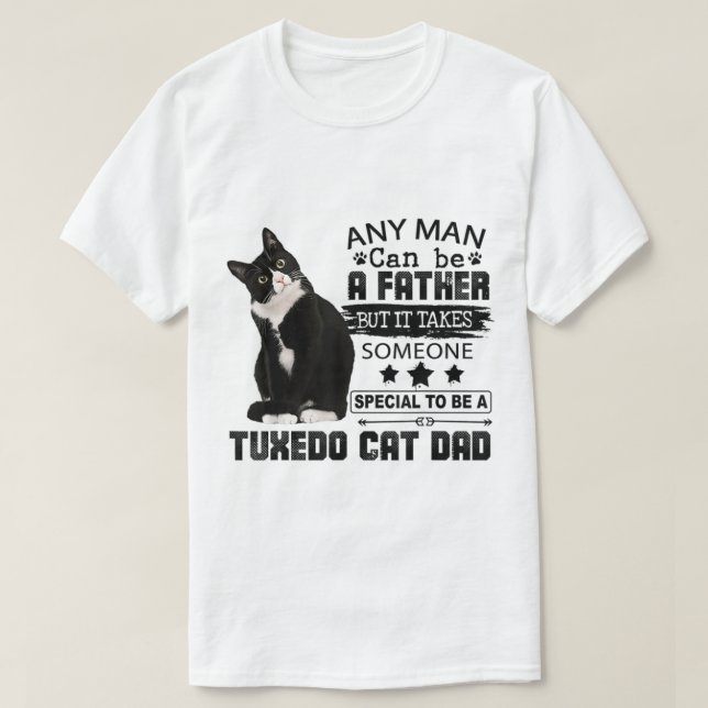 Camiseta É Preciso Alguém Especial Para Ser Um Pai De Gato  (Frente do Design)
