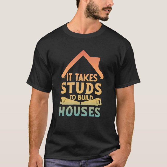 Camiseta É preciso estudar casas para construir carpas de c (Frente)