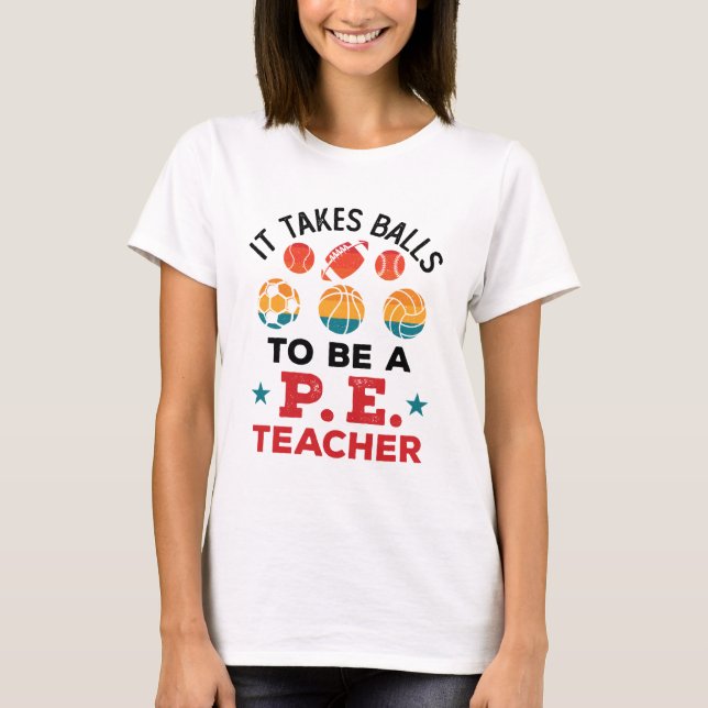 Camiseta É preciso ir para professor de educação física (Frente)