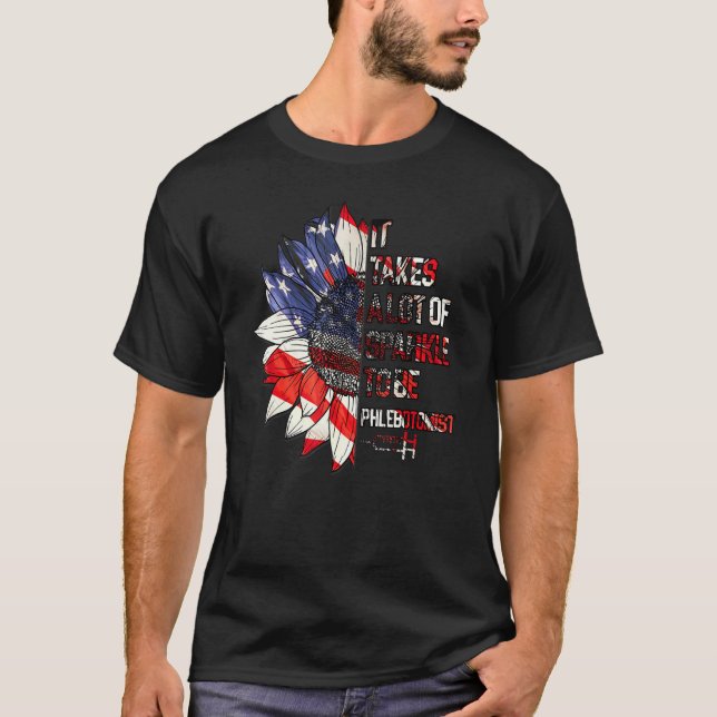 Camiseta É preciso muita centelha para ser um flebotomista  (Frente)