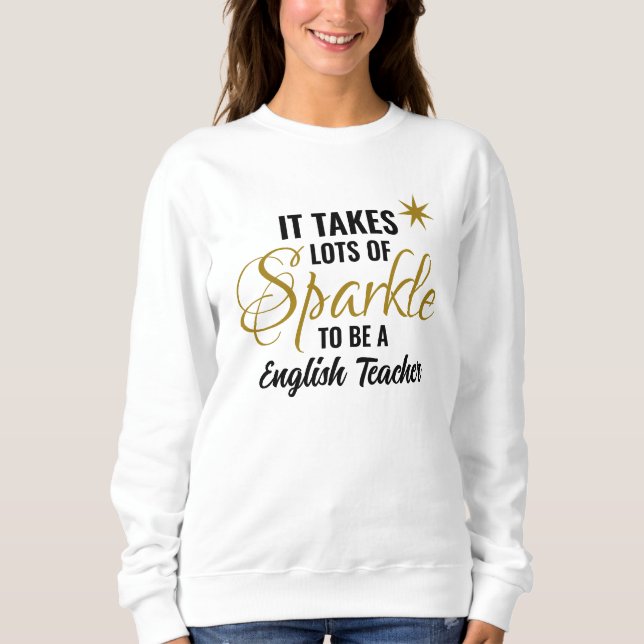 Camiseta É preciso muita faísca para ser professor de inglê (Frente)