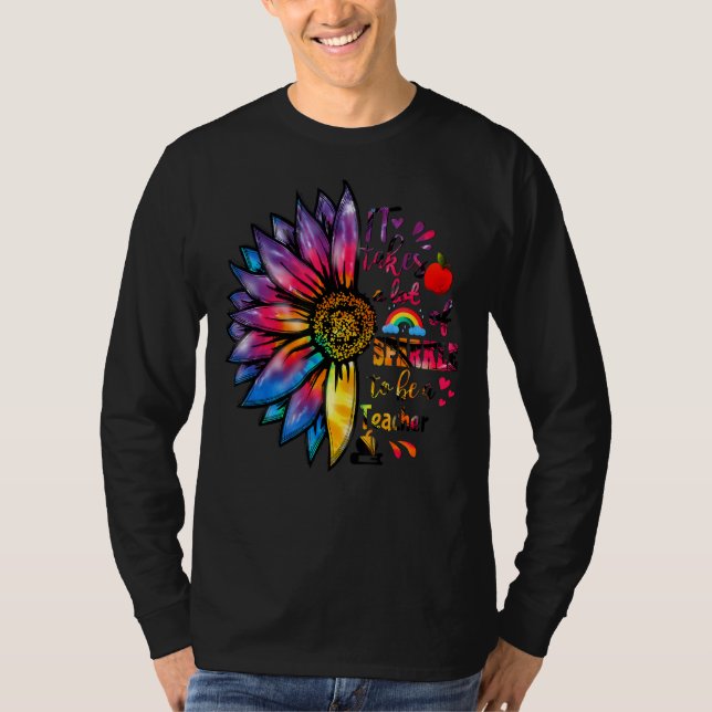Camiseta É Preciso Muito Faísca Para Ser Professora Sunflow (Frente)