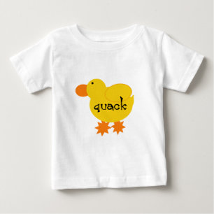 Camiseta e presentes amarelos do grasnado do pato