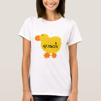 Camiseta e presentes amarelos do grasnado do pato