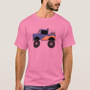 Camiseta e presentes azuis do monster truck